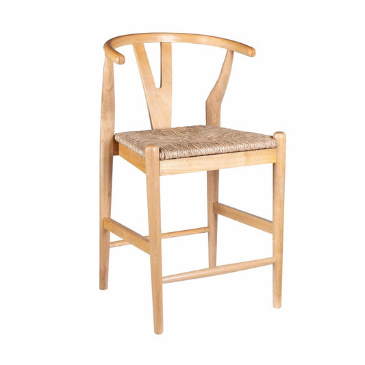 Boraam - Wishbone Counter Height Kitchen Bar Stool - Natural Finish - 50024 view 1