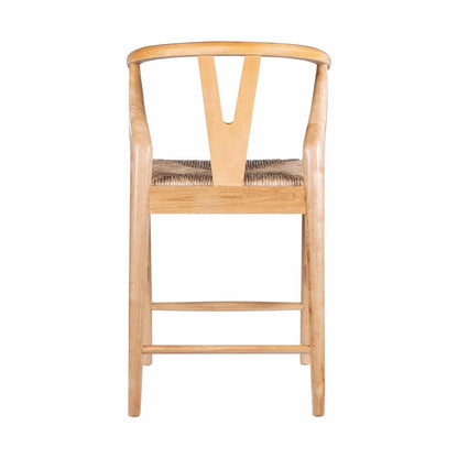 Boraam - Wishbone Counter Height Kitchen Bar Stool - Natural Finish - 50024 view 4