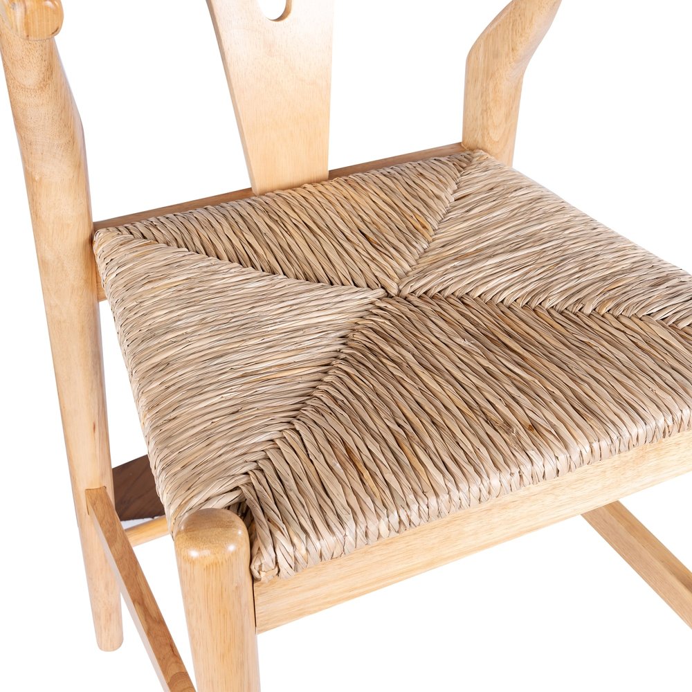 Boraam - Wishbone Counter Height Kitchen Bar Stool - Natural Finish - 50024 view 6