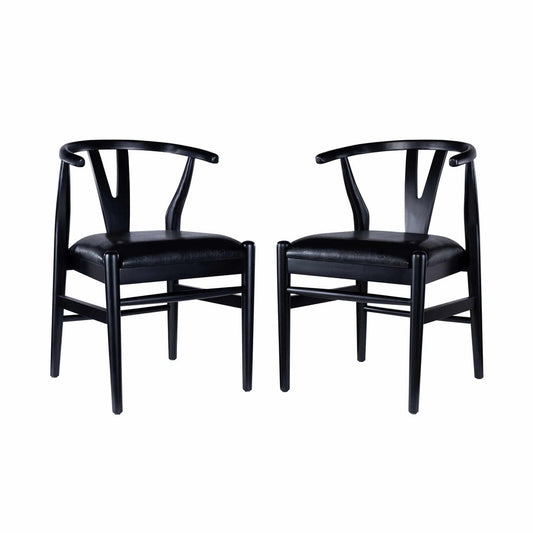 Boraam - Wishbone Dining Chairs - Black Finish (Set of 2) - 50418 view 1