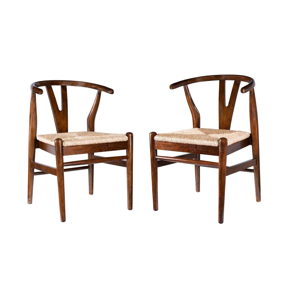 Boraam - Wishbone Dining Chairs - Cappuccino Finish (Set of 2) - 50218 view 1