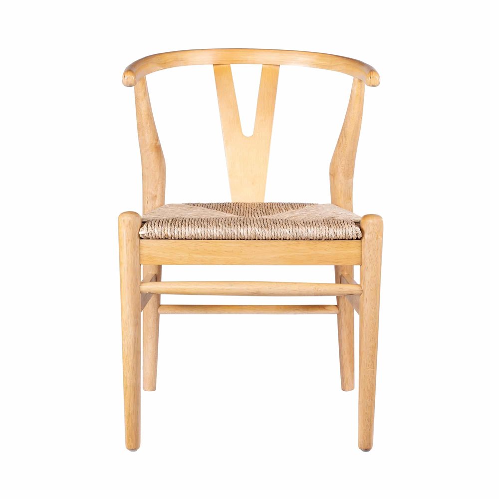 Boraam - Wishbone Dining Chairs - Natural Finish (Set of 2) - 50018 view 3