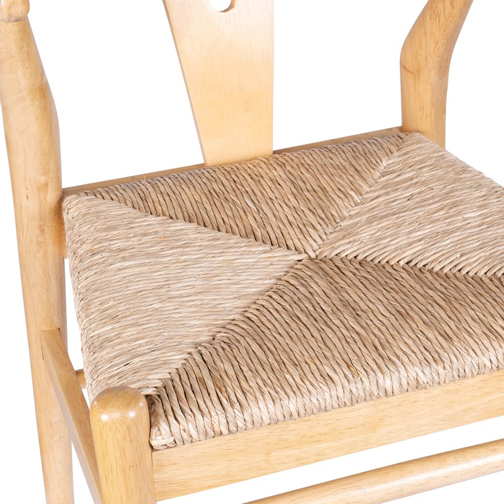 Boraam - Wishbone Dining Chairs - Natural Finish (Set of 2) - 50018 view 8