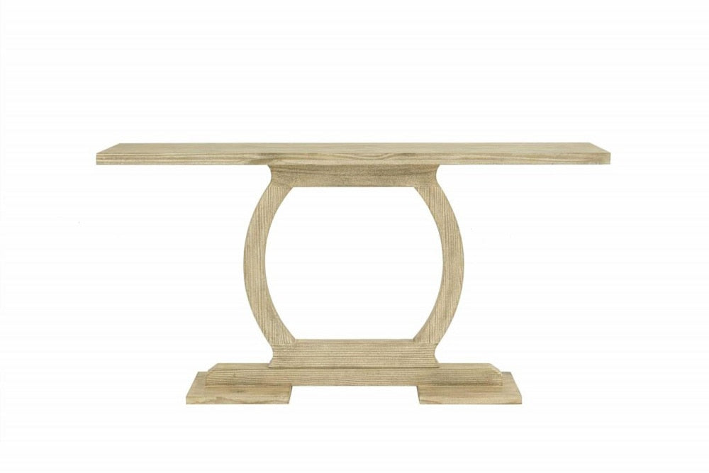 Boraam - Zen Rectangular Pine Wood Console Table - Barnwood Sandblast - 88730 veiw 1