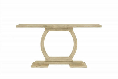Boraam - Zen Rectangular Pine Wood Console Table - Barnwood Sandblast - 88730 veiw 1