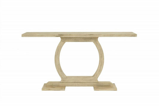 Boraam - Zen Rectangular Pine Wood Console Table - Barnwood Sandblast - 88730 veiw 1