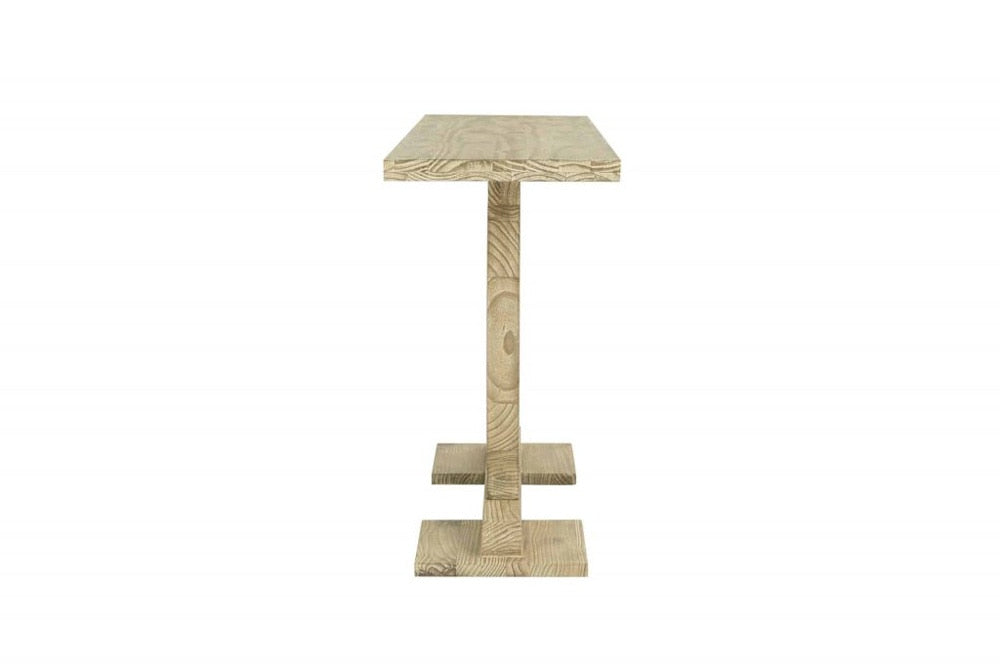 Boraam - Zen Rectangular Pine Wood Console Table - Barnwood Sandblast - 88730 veiw 3