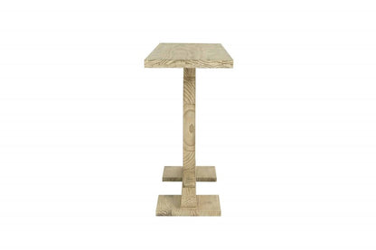 Boraam - Zen Rectangular Pine Wood Console Table - Barnwood Sandblast - 88730 veiw 3