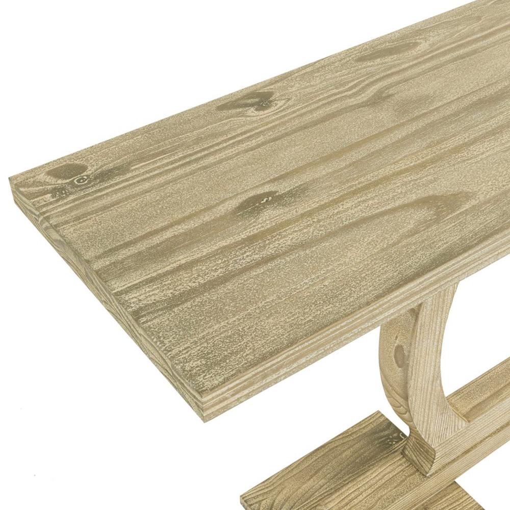Boraam - Zen Rectangular Pine Wood Console Table - Barnwood Sandblast - 88730 veiw 4