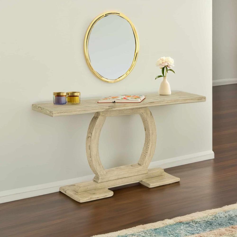 Boraam - Zen Rectangular Pine Wood Console Table - Barnwood Sandblast - 88730 veiw 6