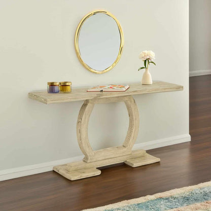 Boraam - Zen Rectangular Pine Wood Console Table - Barnwood Sandblast - 88730 veiw 6