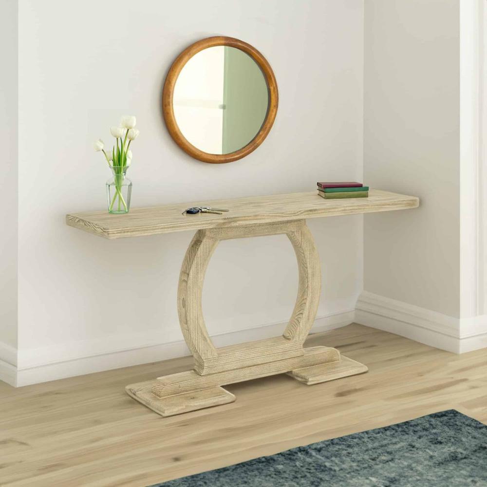 Boraam - Zen Rectangular Pine Wood Console Table - Barnwood Sandblast - 88730 veiw 7