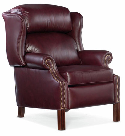 Bradington-Young - Chippendale Reclining Wing Chair - Pushback Recline - Burgundy - BYX-4114980008-69MHFN veiw 1