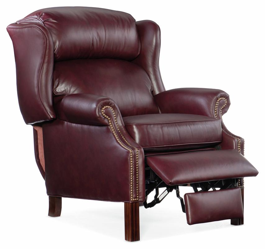 Bradington-Young - Chippendale Reclining Wing Chair - Pushback Recline - Burgundy - BYX-4114980008-69MHFN veiw 2