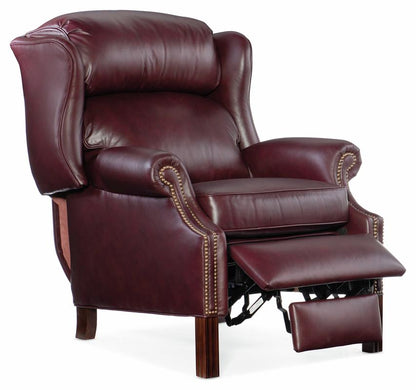 Bradington-Young - Chippendale Reclining Wing Chair - Pushback Recline - Burgundy - BYX-4114980008-69MHFN veiw 2