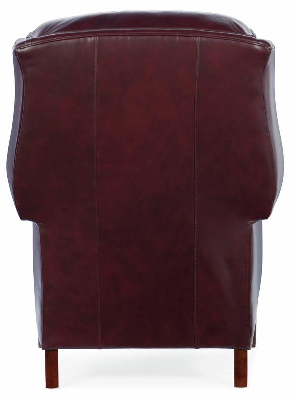 Bradington-Young - Chippendale Reclining Wing Chair - Pushback Recline - Burgundy - BYX-4114980008-69MHFN veiw 3