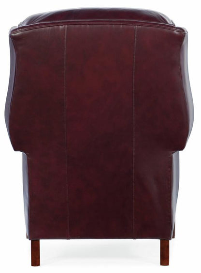Bradington-Young - Chippendale Reclining Wing Chair - Pushback Recline - Burgundy - BYX-4114980008-69MHFN veiw 3