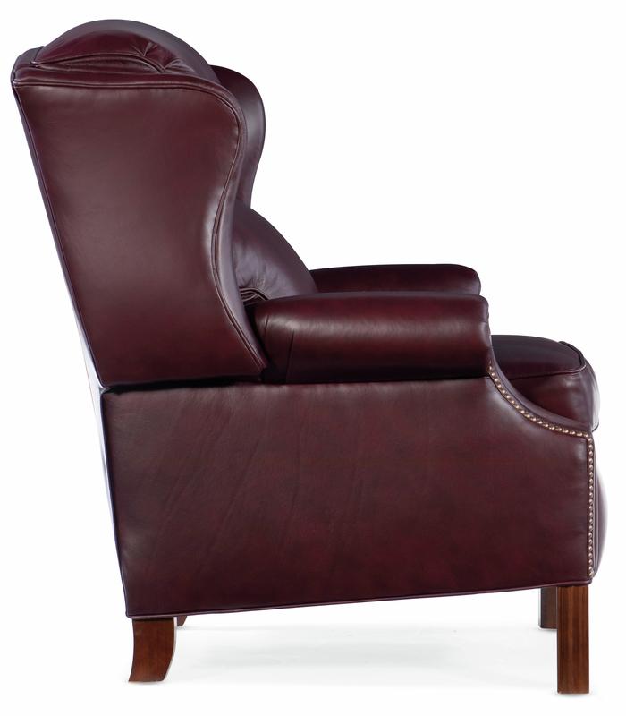 Bradington-Young - Chippendale Reclining Wing Chair - Pushback Recline - Burgundy - BYX-4114980008-69MHFN veiw 4