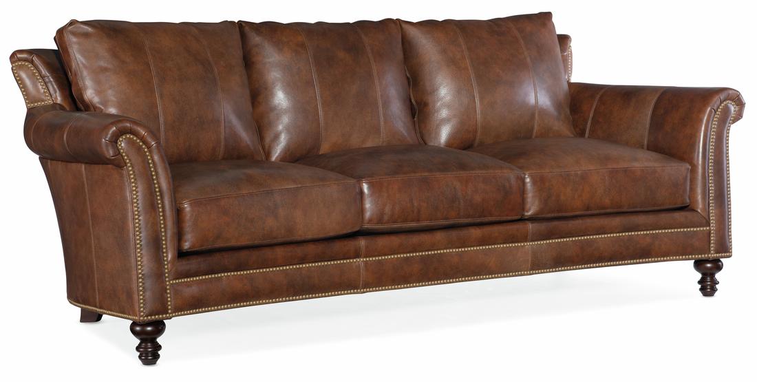 Bradington-Young - Richardson Stationary Sofa 8-Way Tie - Cognac Brown - BYX-866-95980015-87PLNBTur veiw 1