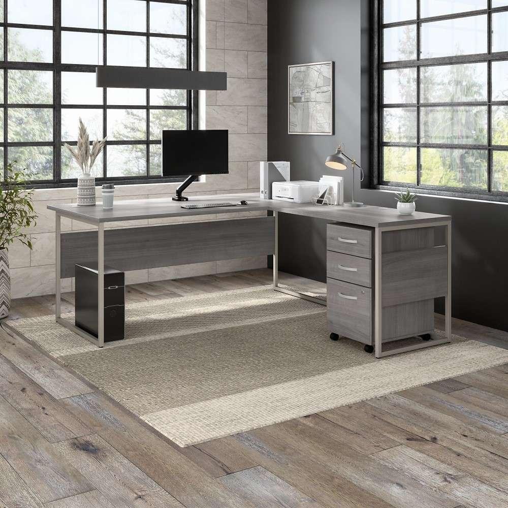 Bush Furniture - Adjustable Monitor Arm with USB Port in Satin Black - AC99890-03 veiw 8