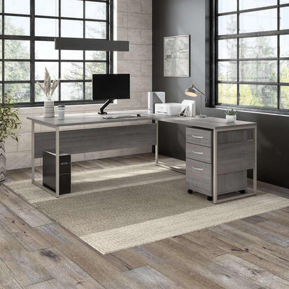 Bush Furniture - Adjustable Monitor Arm with USB Port in Satin Black - AC99890-03 veiw 8