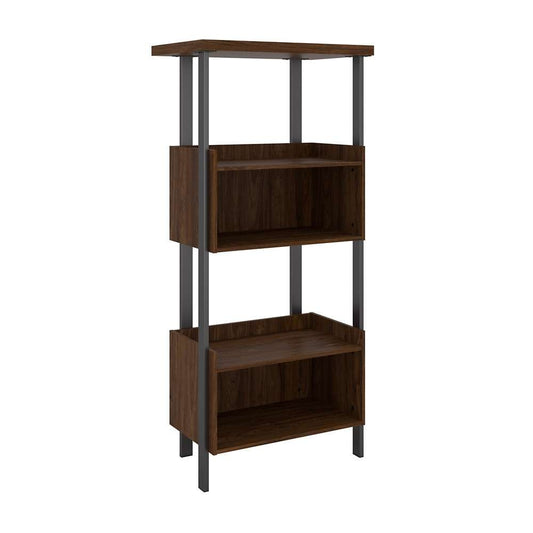Bush Furniture - Architect 4 Shelf Bookcase in Modern Walnut - ACB131MW-03 veiw 1