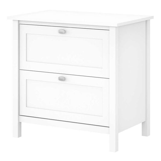 Bush Furniture - Broadview 2 Drawer Lateral File Cabinet in Pure White - BDF131WH-03 veiw 1