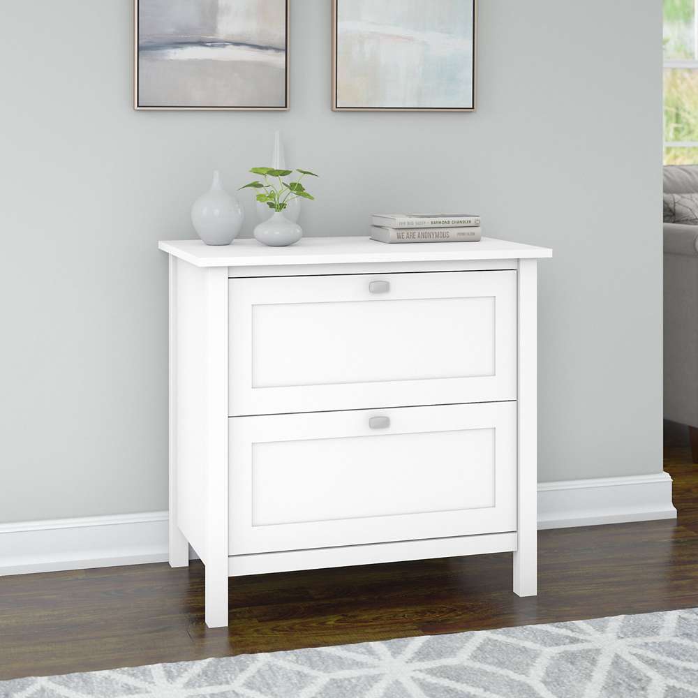 Bush Furniture - Broadview 2 Drawer Lateral File Cabinet in Pure White - BDF131WH-03 veiw 4