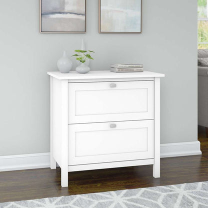 Bush Furniture - Broadview 2 Drawer Lateral File Cabinet in Pure White - BDF131WH-03 veiw 4