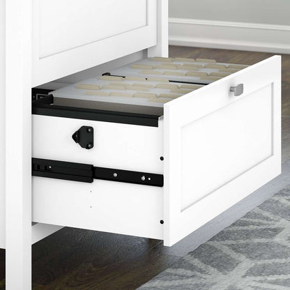 Bush Furniture - Broadview 2 Drawer Lateral File Cabinet in Pure White - BDF131WH-03 veiw 5