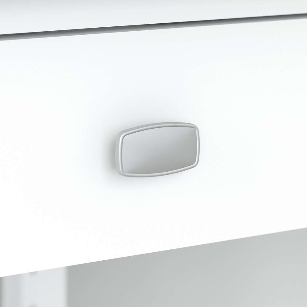 Bush Furniture - Broadview 54W Computer Desk with Drawers and Desktop Organizer in Pure White - BD005WH veiw 3