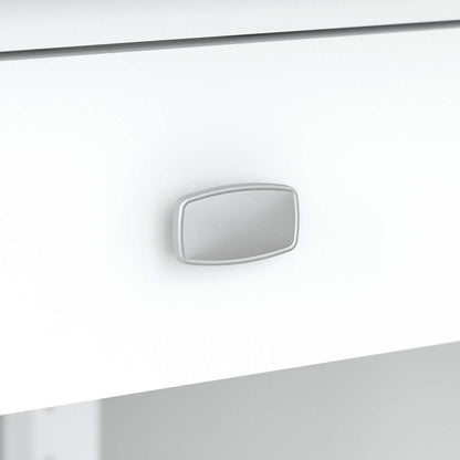 Bush Furniture - Broadview 54W Computer Desk with Drawers and Desktop Organizer in Pure White - BD005WH veiw 3