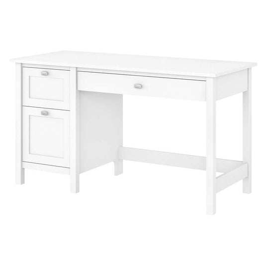 Bush Furniture - Broadview 54W Computer Desk with Drawers in Pure White - BDD254WH-03 veiw 1