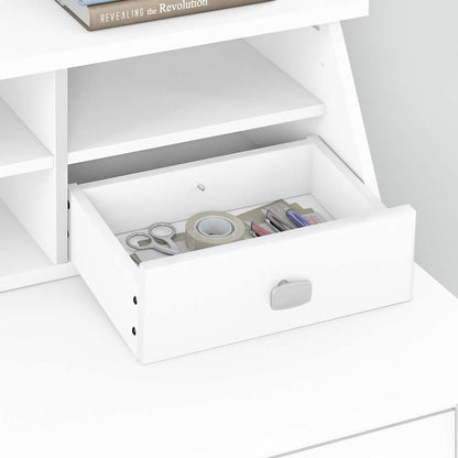 Bush Furniture - Broadview Desktop Organizer in Pure White - BDH154WH-03 veiw 3