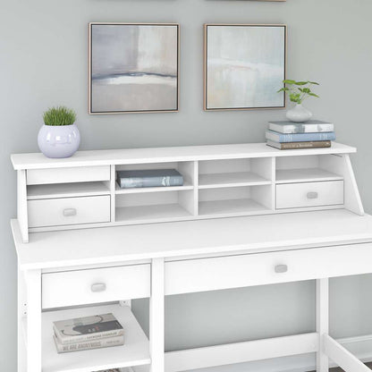 Bush Furniture - Broadview Desktop Organizer in Pure White - BDH154WH-03 veiw 4