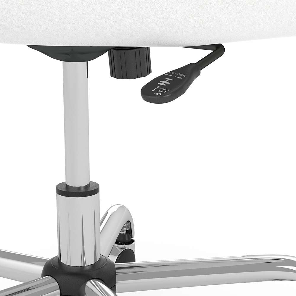 Bush Furniture - Broadview Mid Back Leather Box Chair in White - BD020WH veiw 3