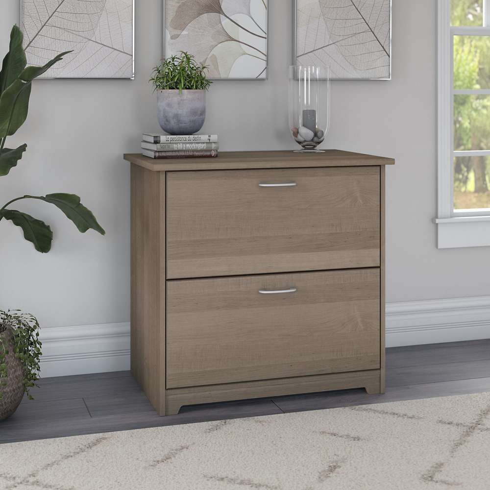 Bush Furniture - Cabot 2 Drawer Lateral File Cabinet in Ash Gray - WC31280 veiw 4