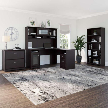 Bush Furniture Cabot 2 Drawer Lateral File Cabinet in Espresso Oak - WC31880 veiw 3