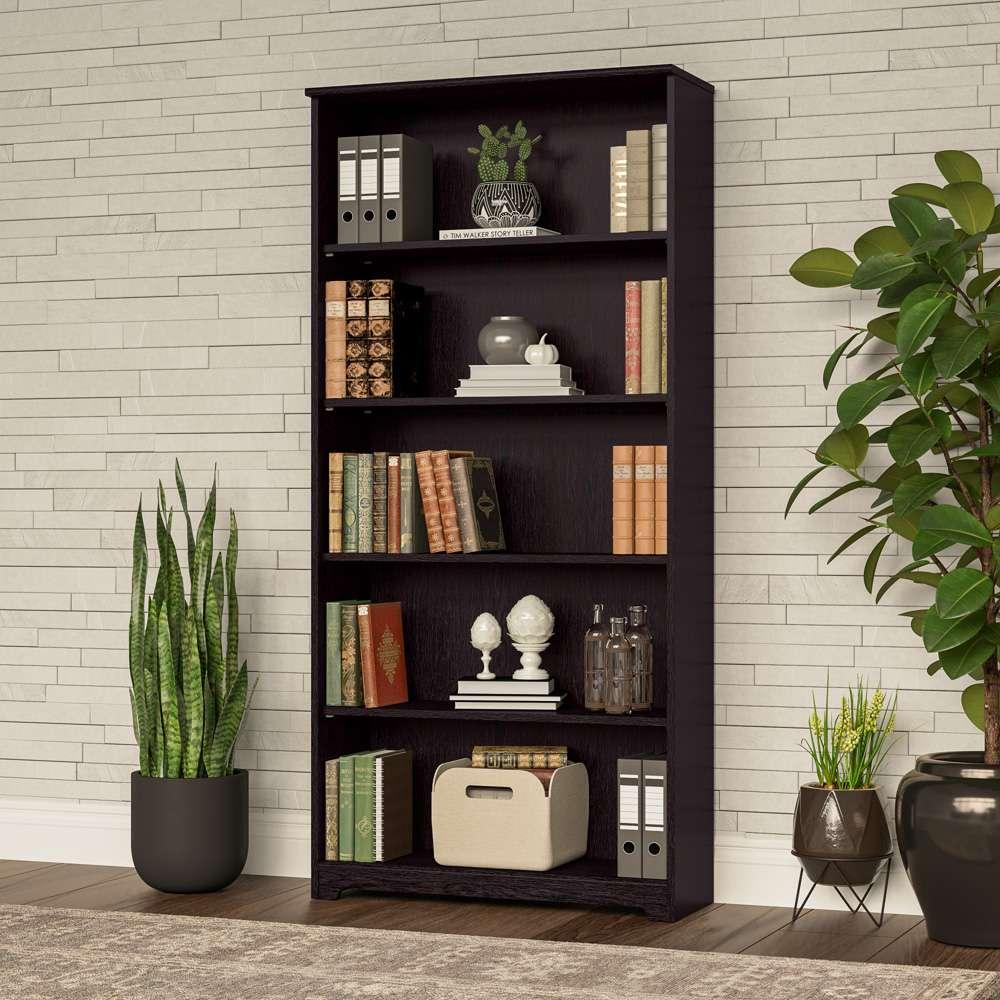Bush Furniture  -  Cabot 5 Shelf Bookcase in Espresso Oak  - WC31866 veiw 9