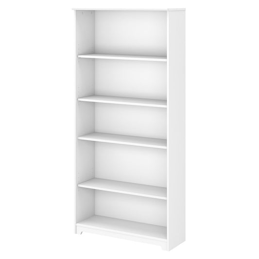 Bush Furniture - Cabot 5 Shelf Bookcase in White - WC31966 veiw 1