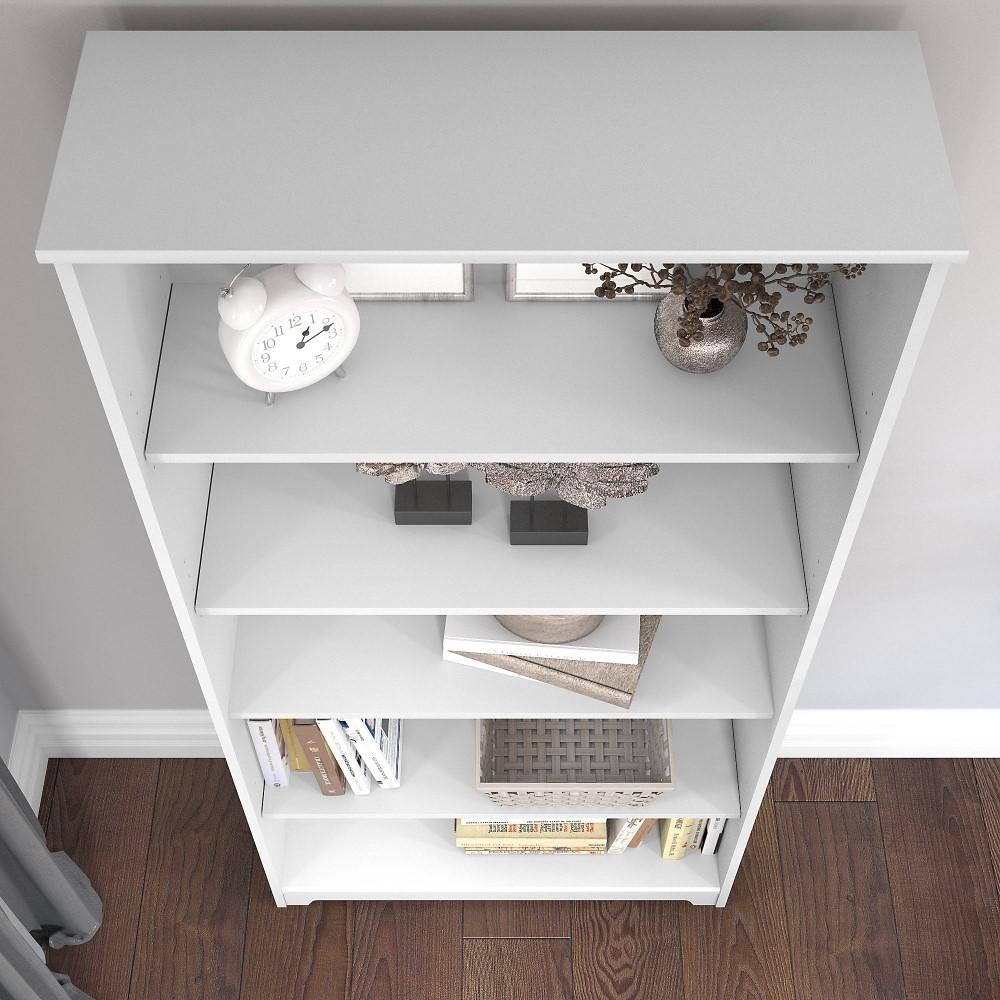 Bush Furniture - Cabot 5 Shelf Bookcase in White - WC31966 veiw 4