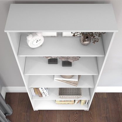 Bush Furniture - Cabot 5 Shelf Bookcase in White - WC31966 veiw 4