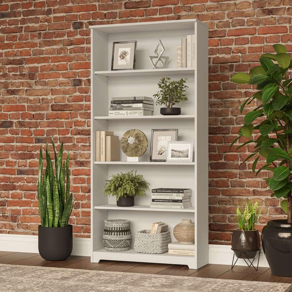 Bush Furniture - Cabot 5 Shelf Bookcase in White - WC31966 veiw 5