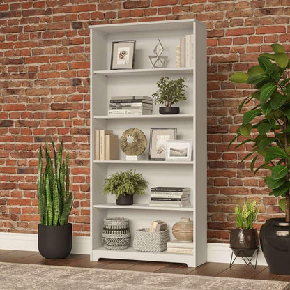 Bush Furniture - Cabot 5 Shelf Bookcase in White - WC31966 veiw 5