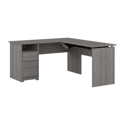 Bush Furniture - Cabot 60W 3 Position Sit to Stand L Shaped Desk in Modern Gray - CAB043MG veiw 3