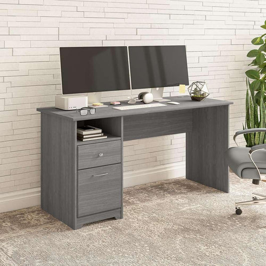 Bush Furniture - Cabot 60W Computer Desk with Drawers in Modern Gray - WC31360 veiw 2