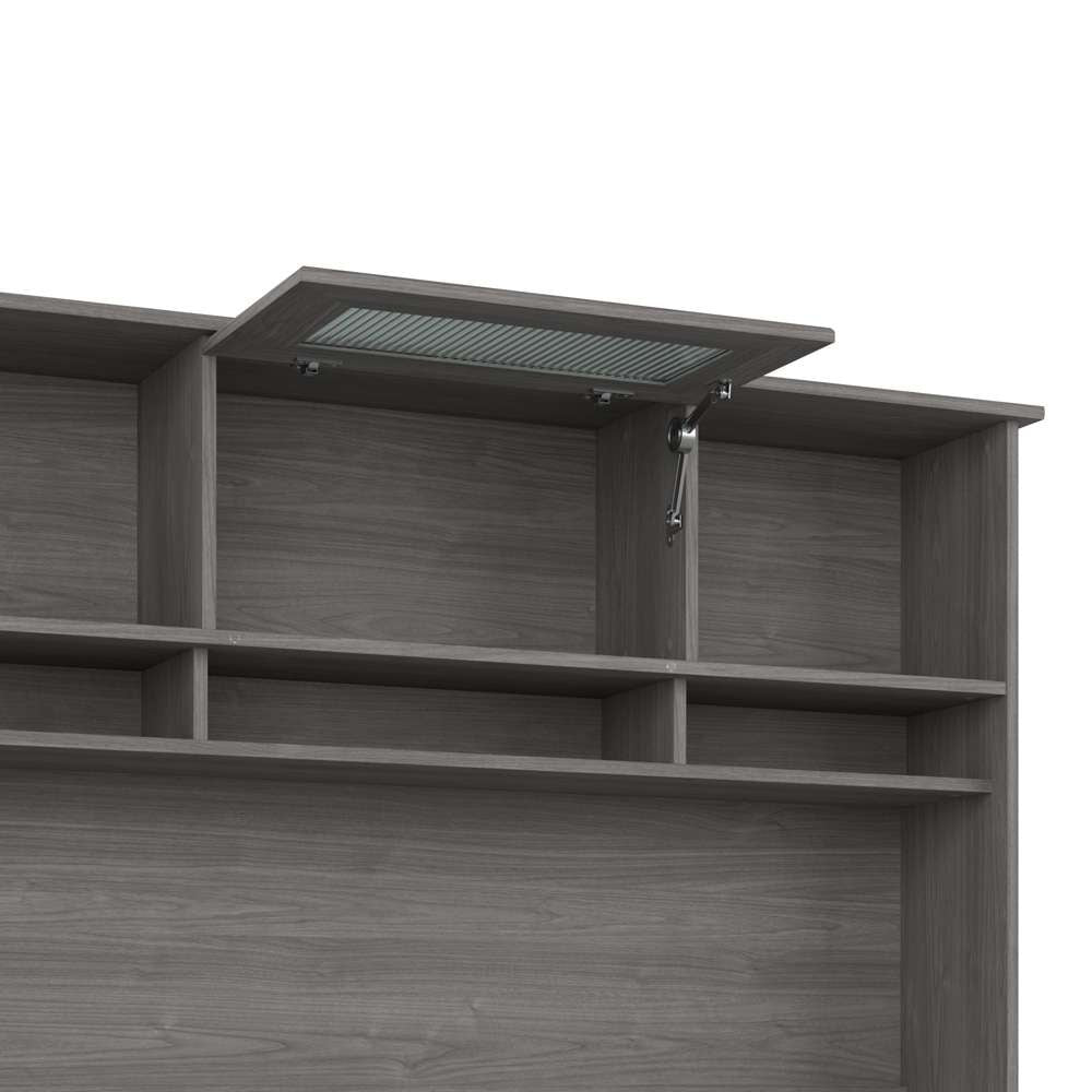 Bush Furniture - Cabot 60W Computer Desk with Hutch in Modern Gray - CAB042MG veiw 9