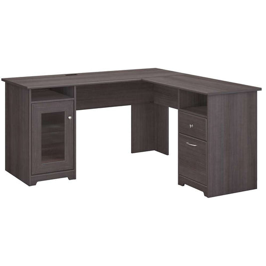 Bush Furniture - Cabot 60W L Shaped Computer Desk in Heather Gray - WC31730K veiw 1