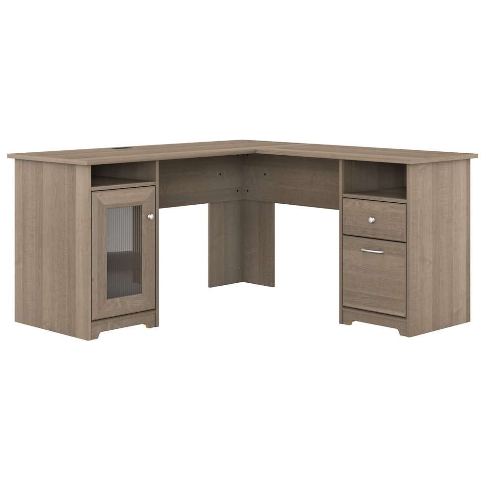 Bush Furniture - Cabot 60W L Shaped Computer Desk in Ash Gray - WC31230K veiw 1