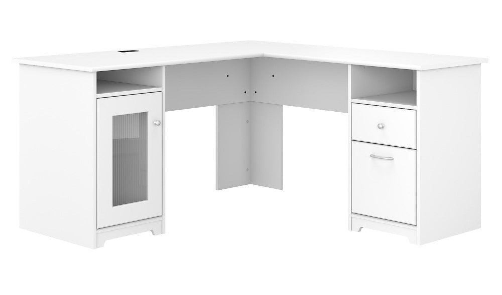 Bush Furniture - Cabot 60W L Shaped Computer Desk in White - WC31930K veiw 1